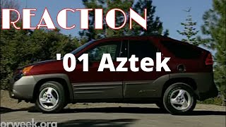 01 Pontiac Aztek REACTION Motorweek Retro Review [upl. by Ringo]