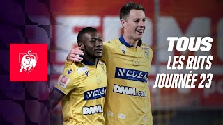 TOUS LES BUTS JOURNEE 23 👀⚽ Moments forts de la Jupiler Pro League 2324 [upl. by Irej711]