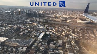 United Embraer 145 Flight  Beautiful Landing into Newark Airport EWR UA4870 [upl. by Telford]