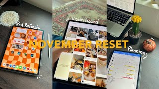 NOVEMBER RESET  Digital Planning Vision Board iPad Refresh FREE Digital planner [upl. by Gnolb6]