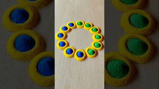 Satisfying Rangoli  Simple Rangoli  Easy Rangoli Tips and Tricks  ASMR rangoli satisfying asmr [upl. by Yessak302]