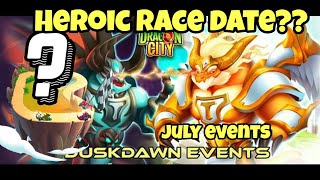 Upcoming July Event Heroic Race Date  Dragon City 2020 [upl. by Akemad]