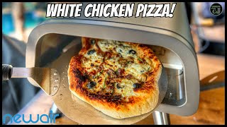 White Chicken Pizza Recipe  Newair 12” Portable Electric Indoor and Outdoor Pizza Oven [upl. by Mendez]