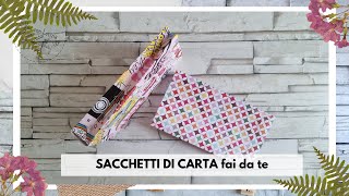 18  BUSTE DI CARTA fai da te  SACCHETTI PIATTI e SPESSORATI  card making tutorial italiano [upl. by Mis]