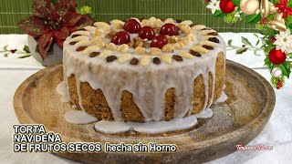 TORTA NAVIDEÑA DE FRUTOS SECOS HECHA SIN HORNO Muy Deliciosa y Fácil [upl. by Flosi]