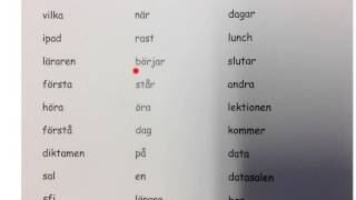 Sfi AB Ett schema i skolan  ord [upl. by Lauri]