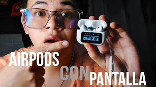 Los Airpods con pantalla  Rewiew y Unboxing  A9 pro  Papusho [upl. by Jolda]