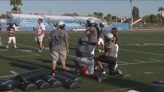 How San Diego high school football players are staying safe during heat wave [upl. by Allerim]