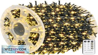 Dazzle Bright Outdoor Christmas String Lights 1000 LED 328 FT Plug in Review [upl. by Anieral750]