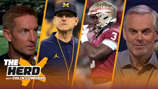 Jim Harbaugh potential fit with Bears is the CFP right without Florida State  CFB  THE HERD [upl. by Jeniece]