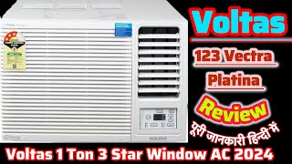 Voltas window AC  Voltas 1 ton ⚡️3 star window AC review  Voltas 123 Vectra Platina Window AC 2024 [upl. by Virgil]