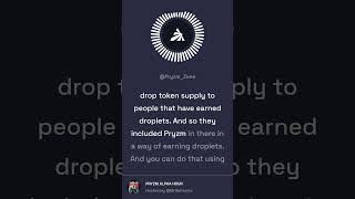 Earn Droplets amp Get Your Share of 10 DROP Token Supply with Pryzm [upl. by Moira]