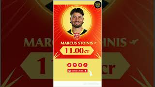 Marcus Stoinis Sold to PBKS for ₹11 Crore in IPL Mega Auction 2024 viralshorts trending news ipl [upl. by Jamille]