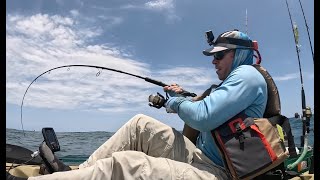 Offshore Kayak Fishing  Deep Dropping Snapper and Rooster Fish in the Pacific [upl. by Sholes]