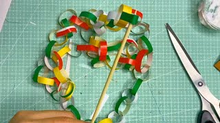 How to Make Paper Chains Easily  Deck the Halls with Paper  Making Christmas Paper Chain [upl. by Venditti]