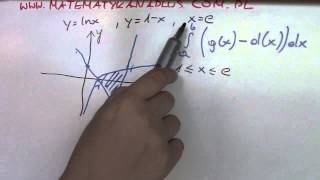 Zastosowanie całki oznaczonej cz2 Pole obszaru ograniczonego krzywymi [upl. by Anitnatsnok]