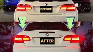 My Favorite E93 Mod LCI Taillight Retrofit LED Conversion Kit for BMW Convertible E92 M3 Install [upl. by Ahsenal]