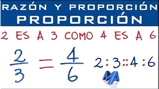 Qué es una proporción EJEMPLOS [upl. by Bradman]