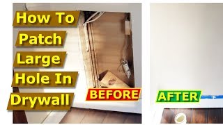 How to fix a big hole in the wall fast drywall repair DIY [upl. by Assenad]