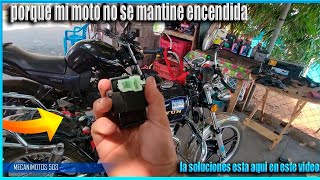 porque mi moto no se mantiene encendida en ralentí  mi moto no mantiene encendida y se apaga [upl. by Ainesell]