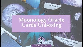 Moonology Oracle Cards Unboxing and First Impressions [upl. by Netsrejk]