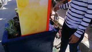 PINEAPPLE JUICE REFRESHING DRINKS FILIPINO STREET FOOD BACLARAN [upl. by Enirrok191]