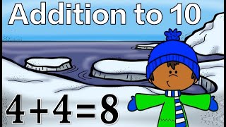 Winter Addition to 10 Fact Fluency Math Brain Break [upl. by Perreault]