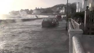 Castletown flood  Isle Of Man  January 2014 [upl. by Reamy18]