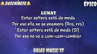 Bad Bunny  Soltera Remix LetraLirics Estar Soltera esta de moda por eso ella nose enamora [upl. by Matuag698]