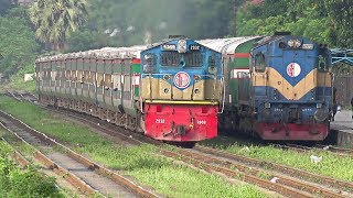 Parabat Express Highspeed Train of Bangladesh Railway in 4K Ultra HD [upl. by Felecia]