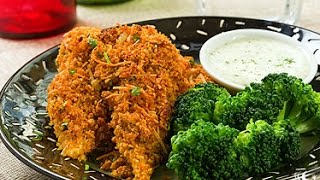 Cornflake Crusted Chicken Tenders Cooking Instructions [upl. by Olivette66]