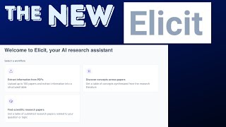 Find Scientific Literature with Elicit New AI Literature Search Workflow New Elicit Beta [upl. by Westberg]