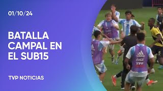 Batalla campal entre las selecciones Sub 15 de Argentina y Ecuador [upl. by Halimeda826]