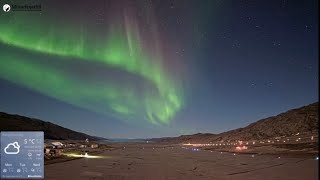 Northern Lights Timelapse Kangerlussuaq Greenland 92324 [upl. by Revert736]