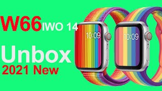 Finow iwo 14 W66 Smartwatch Unboxing Review 2021 New Coming Smart Watch [upl. by Feinstein443]