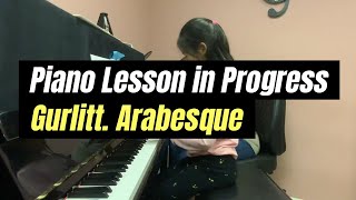 🎹 Piano Lesson in Progress  Gurlitt Arabesque in a minor  🎶 Marissa 8 Transfer Student [upl. by Gonzales]