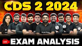 CDS 2  2024 Exam Analysis  CDS Live Paper Discussion 🤩 [upl. by Zolner]