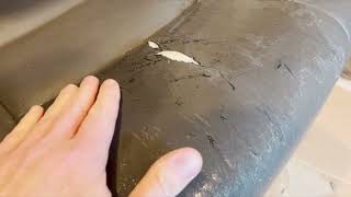 Silicone Adhesive leather car seat repair [upl. by Garges870]