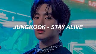 Jungkook BTS ‘Stay Alive Prod SUGA’ Easy Lyrics [upl. by Aztinaj]