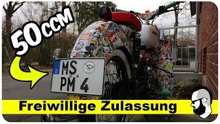 Simson freiwillige Zulassung für 50ccm alle Mopeds [upl. by Aliuqet]