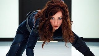 Black Widow vs Hammer Security  Fight Scene  IronMan 2 2010 Movie CLIP HD [upl. by Damales]