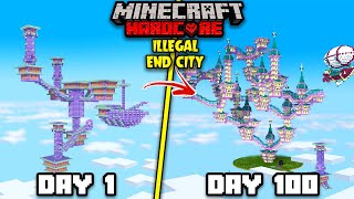 I Survived 100 Days On ILLEGAL End City in Minecraft Hardcore [upl. by Blackman537]