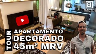 Tour Apartamento Pequeno Decorado de 45m2 MRV [upl. by Aiuhsoj]