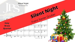 Silent Night  Brass Quartet sheet music [upl. by Aela]