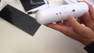 FAKE Beats by Dre Pill speaker Unboxing 2013 GERMAN  Best Quality  zum Kaufen white replica [upl. by Nogaem]