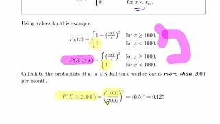 Pareto Distribution  Worked Example Pareto Type I Distribution [upl. by Friedman]