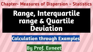 Interquartile range  quartile deviation  range Interquartile range  quartile deviation statistics [upl. by Atiuqrahc]