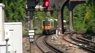 South West Trains at speed through Surbiton [upl. by Akimat]