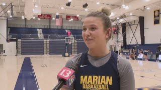 Marian womens basketball eyeing national title [upl. by Brownson603]