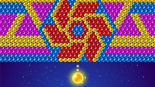 bubble shooter online game 🎮 play  475 level up  And  23370score   collect 3star ⭐ [upl. by Noisla35]